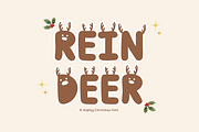Reindeer font, a Handwritten Font by JJuta (Thumbnail 1 of 6)