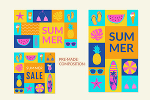 Summer Vibes Vector Clipart