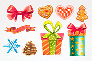 Christmas. Watercolor illustrations., a Decorative Illustration by AlexGreenArt (Thumbnail 4 of 8)