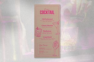 Cocktail Drawing Illustrations &Menu