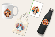 Thanksgiving Turkey Sticker Clipart, an Animal Illustration by Stickera Hub (Thumbnail 7 of 8)
