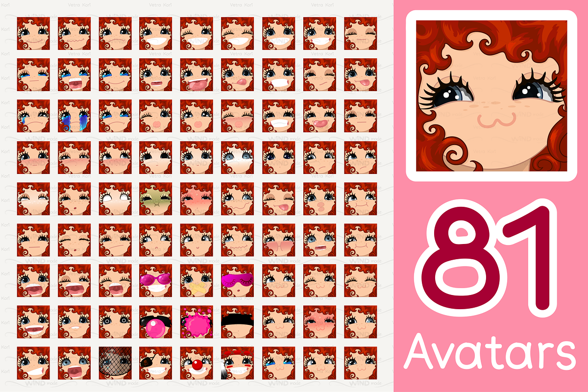 vector BIG avatars SET, a Templates & Theme by WINDmade (Photo 29 of 40)