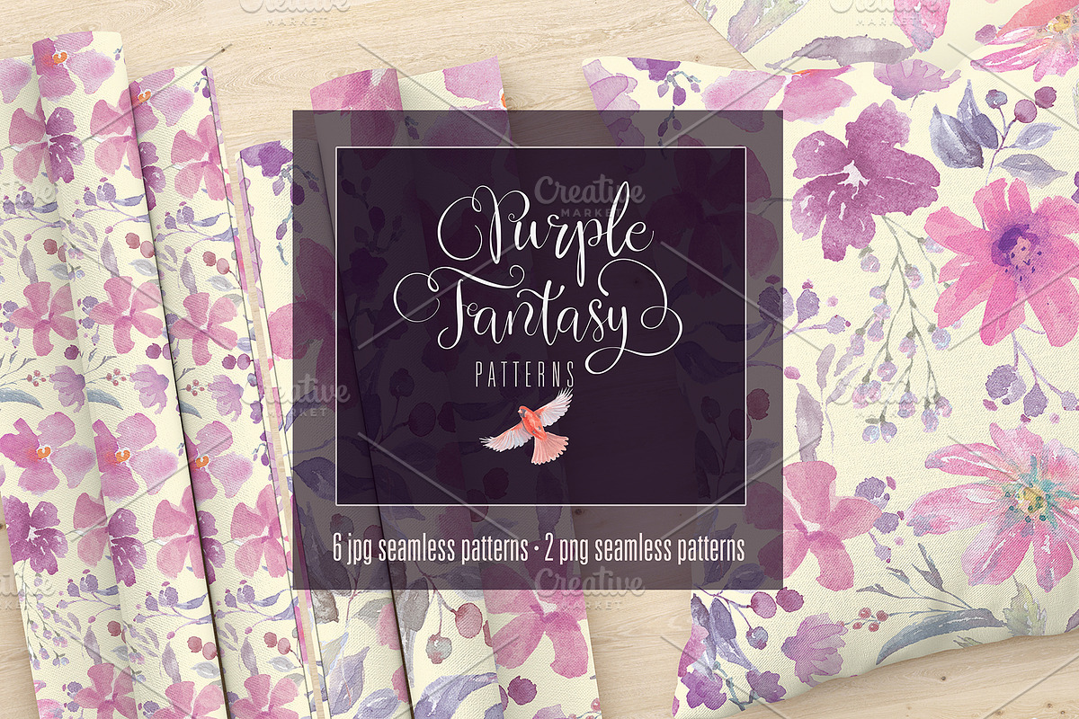 Purple Fantasy. Floral Watercolor, an Illustration by Art & Things (Photo 2 of 6)