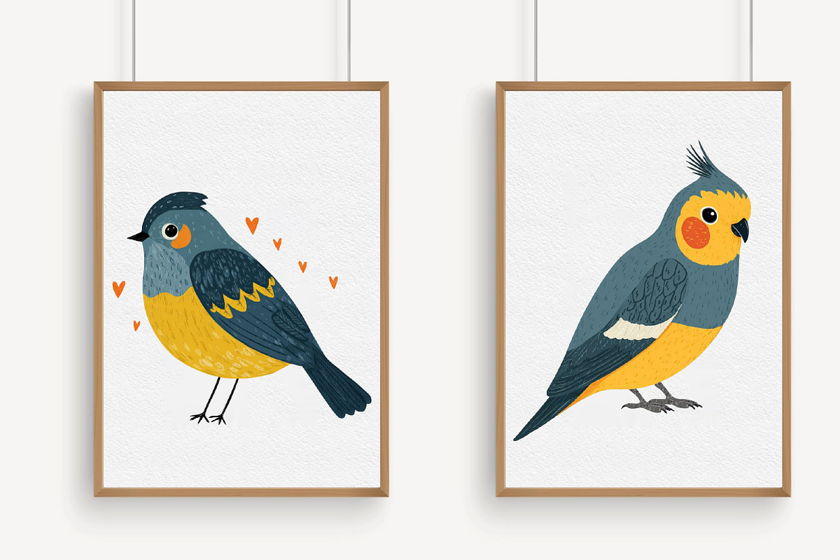 Whimsical Valentine Birds & Love Let, an Illustration by Libby Wishes (Photo 3 of 7)