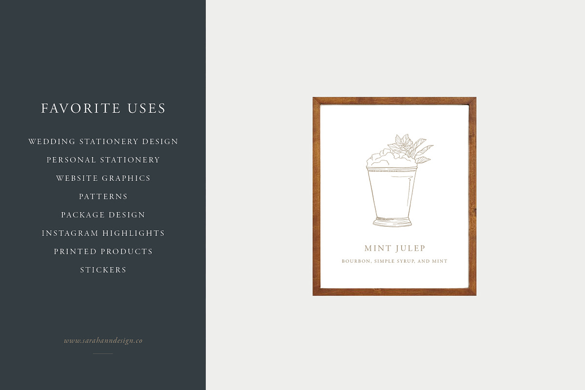 Cocktail Drinks: Vector Illustration, a Food Illustration by Sarah Ann Design (Photo 5 of 6)