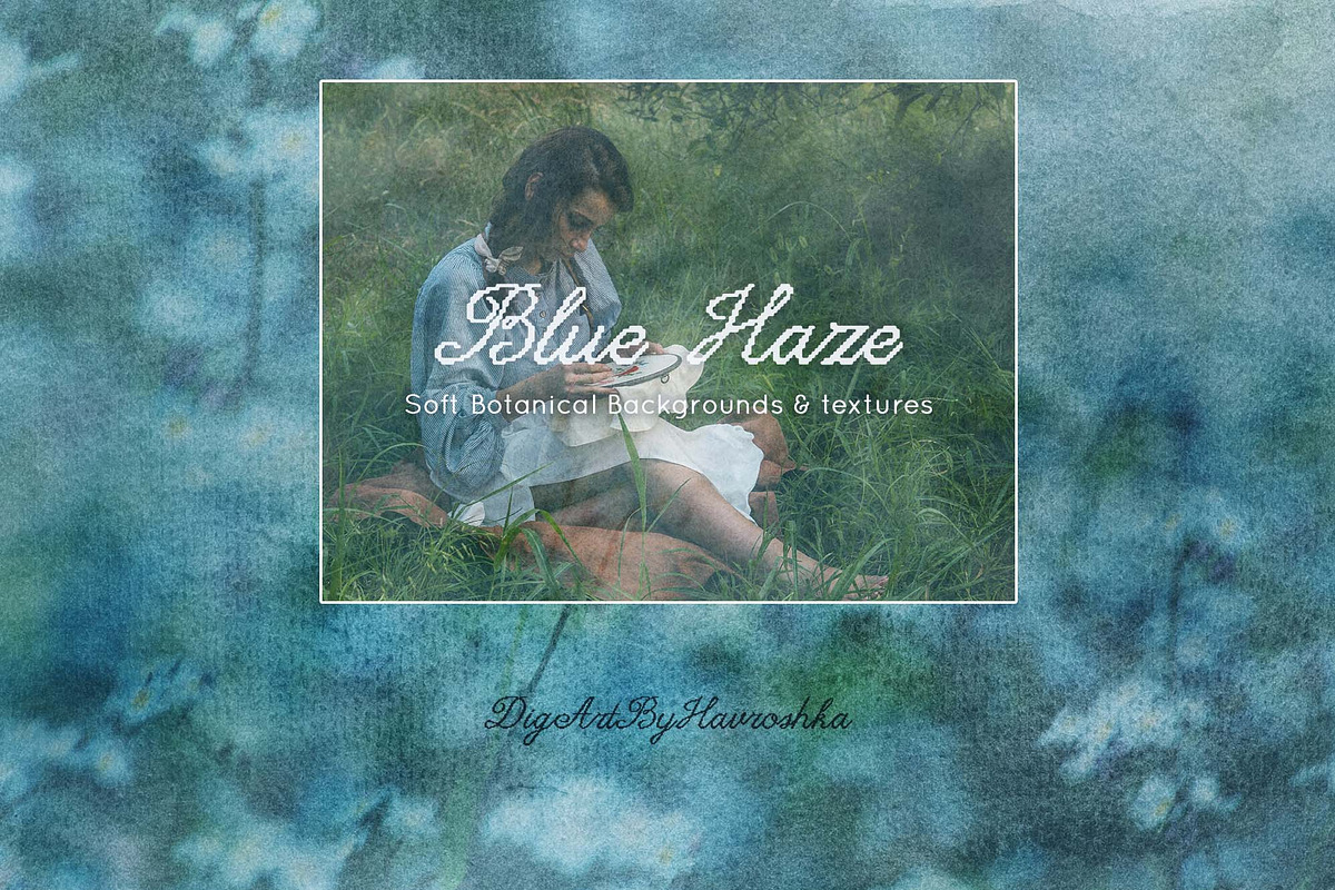 Blue Haze textured backgrounds, a Background Graphic by DigARTbyHavroshka (Photo 13 of 13)