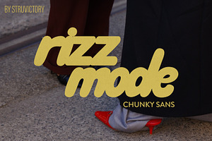 Rizz Mode Chunky Y2k Bubbly Sans, a Sans Serif Font by Struvictory.art