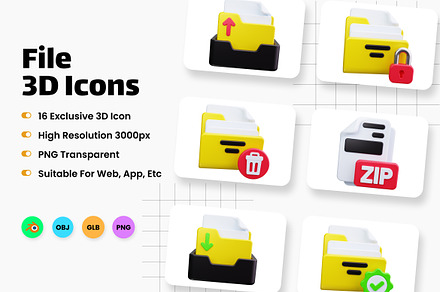 File 3D Icons, an Object 3D Model by HacaStudio