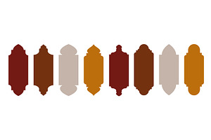 Islam ornamental shape set, an Object Illustration by art PVP - market