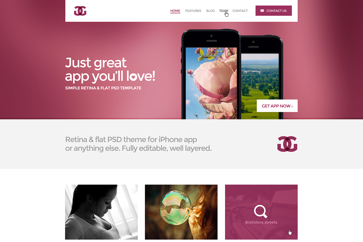 3in1! The GG — Retina Template, an App Template by Viktor Hanacek (Photo 1 of 4)