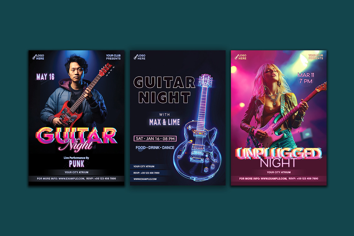 Music Event Flyer Templates Bundle, a Marketing Template by Allies Interactive (Photo 3 of 5)