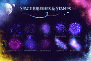 Space Galaxy Procreate Brushes, a Brush Add-On by ArtstudioByKhushbu (Thumbnail 2 of 9)
