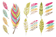 Bohemian Feathers Clipart & Vectors, an Illustration by Amanda Ilkov (Thumbnail 4 of 4)