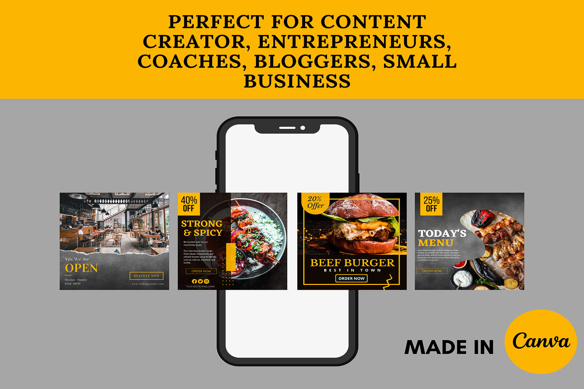 Animated Food Restaurant Templates, a Social Media Template by LushBury (Photo 7 of 8)
