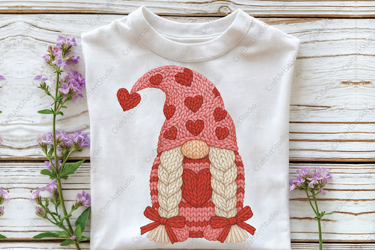 Latch Hook Yarn Valentines Gnome PNG, an Illustration by CraftArtStudio (Photo 2 of 4)