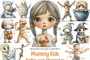 Mummy Kids Halloween Character, an Illustration by Craft Nest