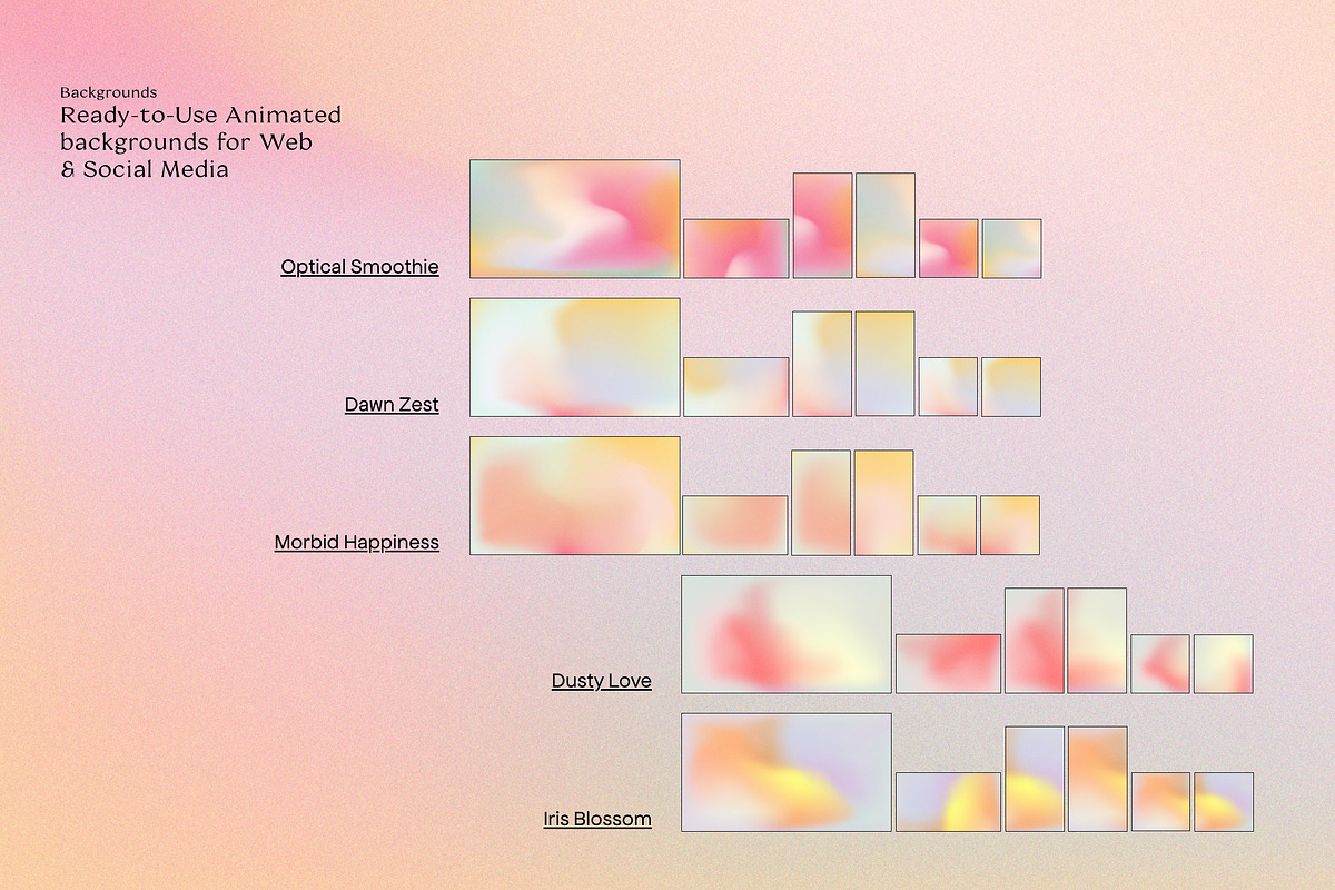 IRID - Animated Gradients Background, a Social Media Template by Sparrow & Snow (Photo 18 of 19)