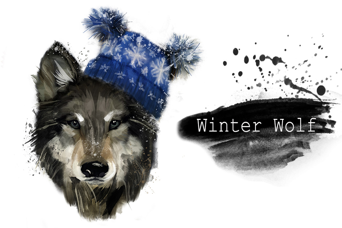 Set wolf portraits .4 styles, an Animal Illustration by art_mouse (Photo 5 of 5)