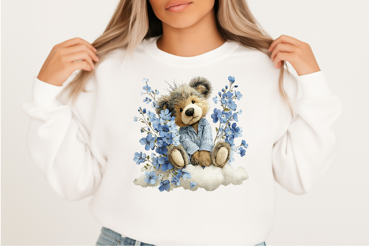 Whimsical Spring Teddy Bear Clipart, an Illustration by Craft Nest (Photo 8 of 10)
