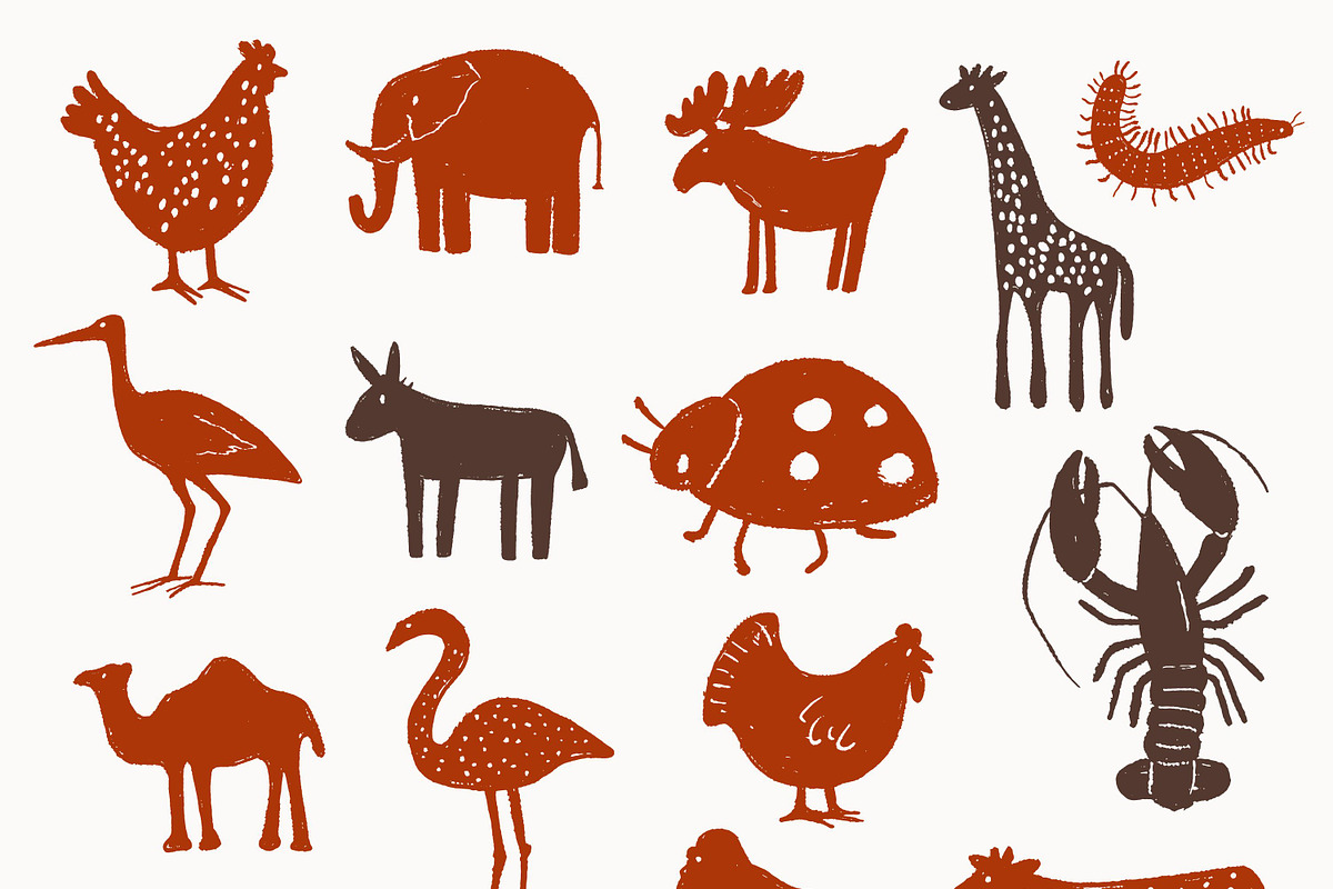 Textured Animals: 123 Elements, an Animal Illustration by Veyla (Photo 6 of 14)