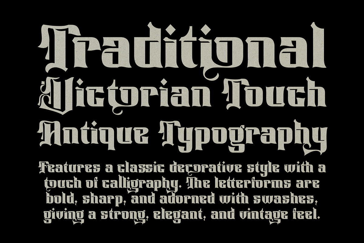 Helarctos Antique Font, a Blackletter Font by TypeClassHeroes (Photo 2 of 15)
