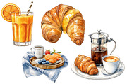 Watercolor Lazy Brunch Day Clipart, an Illustration by Designworld (Thumbnail 6 of 7)