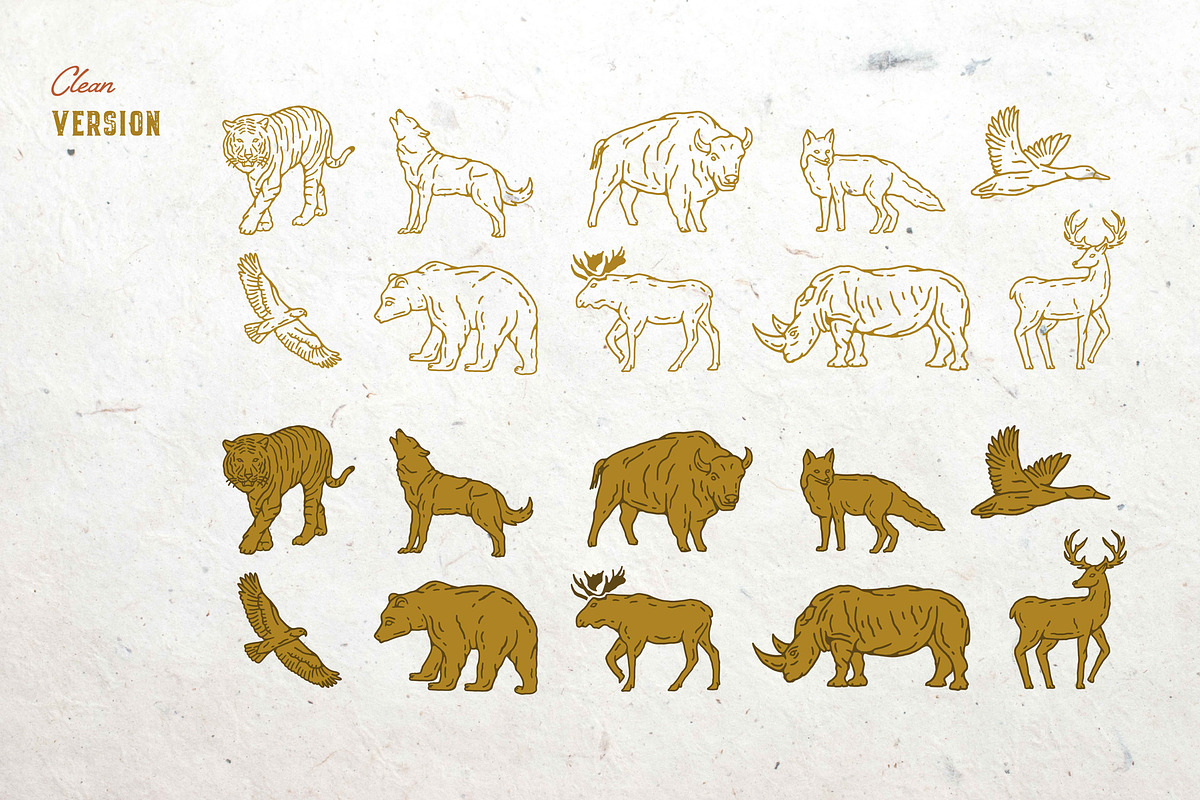 Animal Vintage Badges - Hand Drawn, a Branding & Logo Template by uyo66 (Photo 5 of 9)