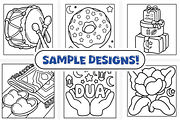 Bold and Easy Ramadan Mini Coloring, a Seasonal Illustration by Craftsbeefy (Thumbnail 2 of 4)