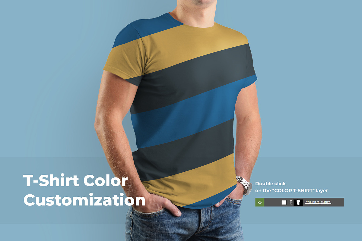 10 T-Shirts Men's Mockups, a Shirt Mockup by Grow Design Craft Studio (Photo 3 of 7)