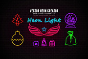 Editable Vector Neon Creator Effect, a Decorative Illustration by Photoshop Action (Thumbnail 11 of 11)