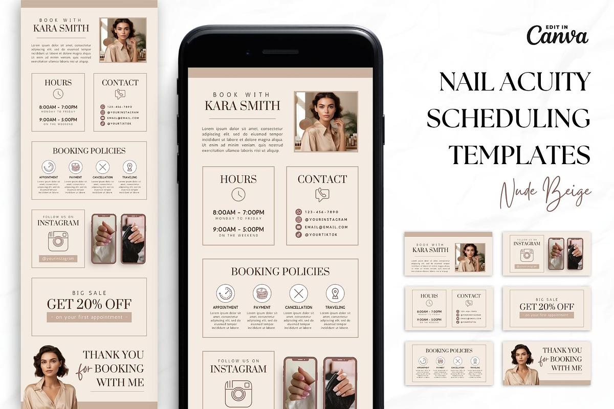 Nail Tech Acuity Scheduling • Canva, a Websites & App Template by OniriqveDesigns (Photo 1 of 8)