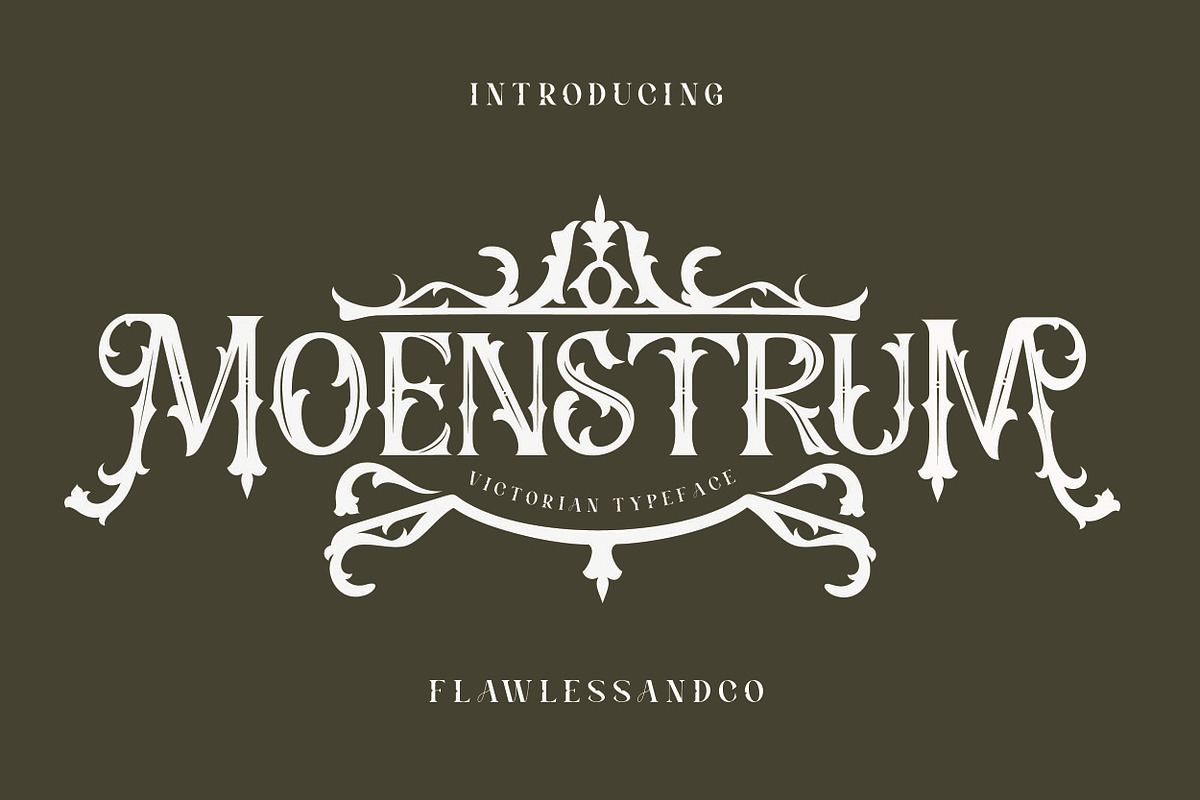 Moenstrum - Victorian Font, a Blackletter Font by Flawless And Co (Photo 7 of 10)