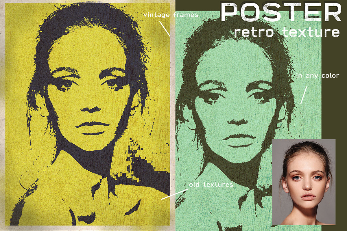 Poster Retro Color Effect Photoshop, an Action Add-On by Alexiva (Photo 3 of 8)