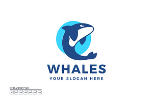 Whales Logo Vector Icon Illustration, a Branding & Logo Template by yuanesei