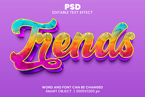 Trends 3d Editable Text Effect Style