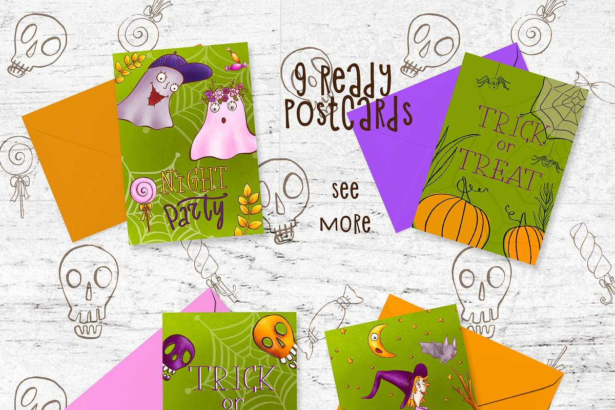 Halloween collection., a Decorative Illustration by Funny-sunny (Photo 4 of 9)