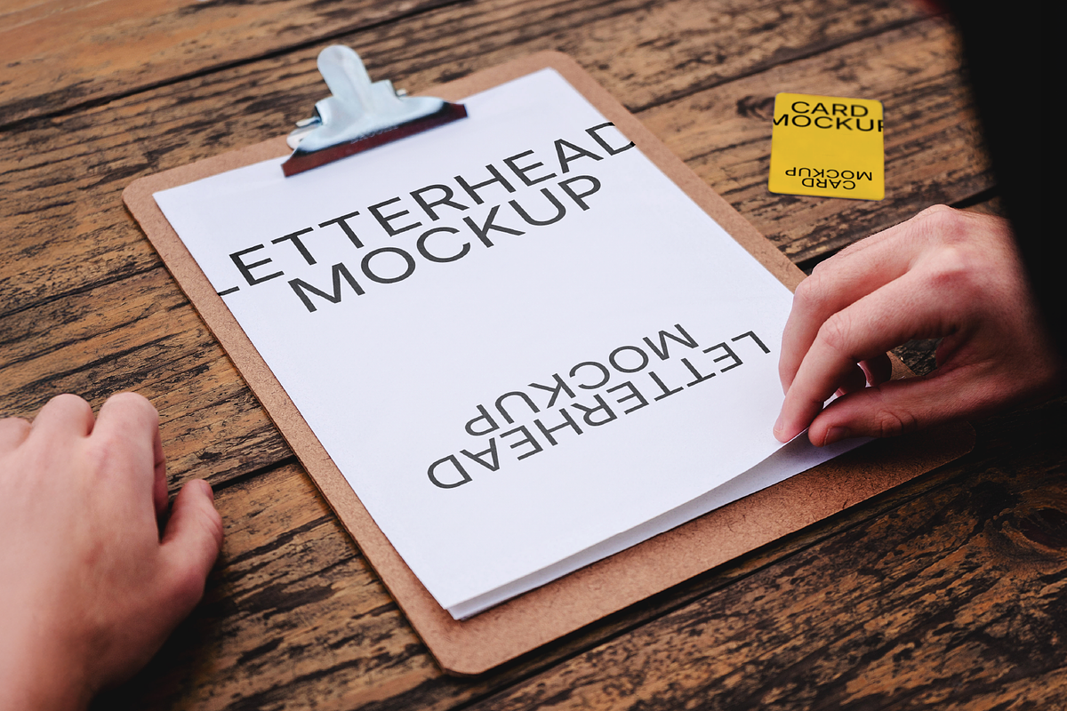 Clipboard, Card and Phone Mockups, a Mockup by rodrigofkaminski (Photo 3 of 4)