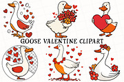 Goose Valentine Clipart, an Illustration by OK Design (Thumbnail 2 of 6)
