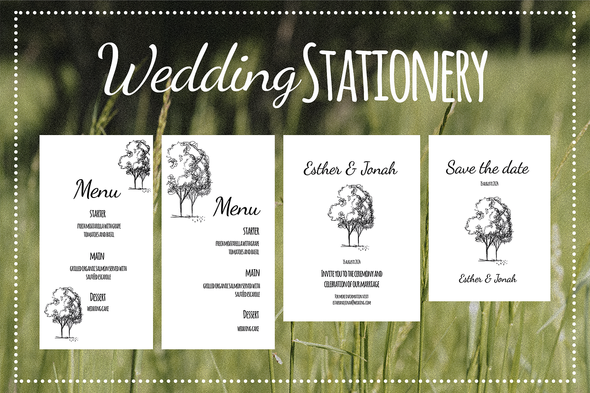 Tree Wedding Stationery, a Stationery Template by AmeliaFilippa (Photo 1 of 4)
