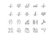 Hair Shampoo Line Icons, an Outline Icon by Nadiinko (Thumbnail 2 of 2)