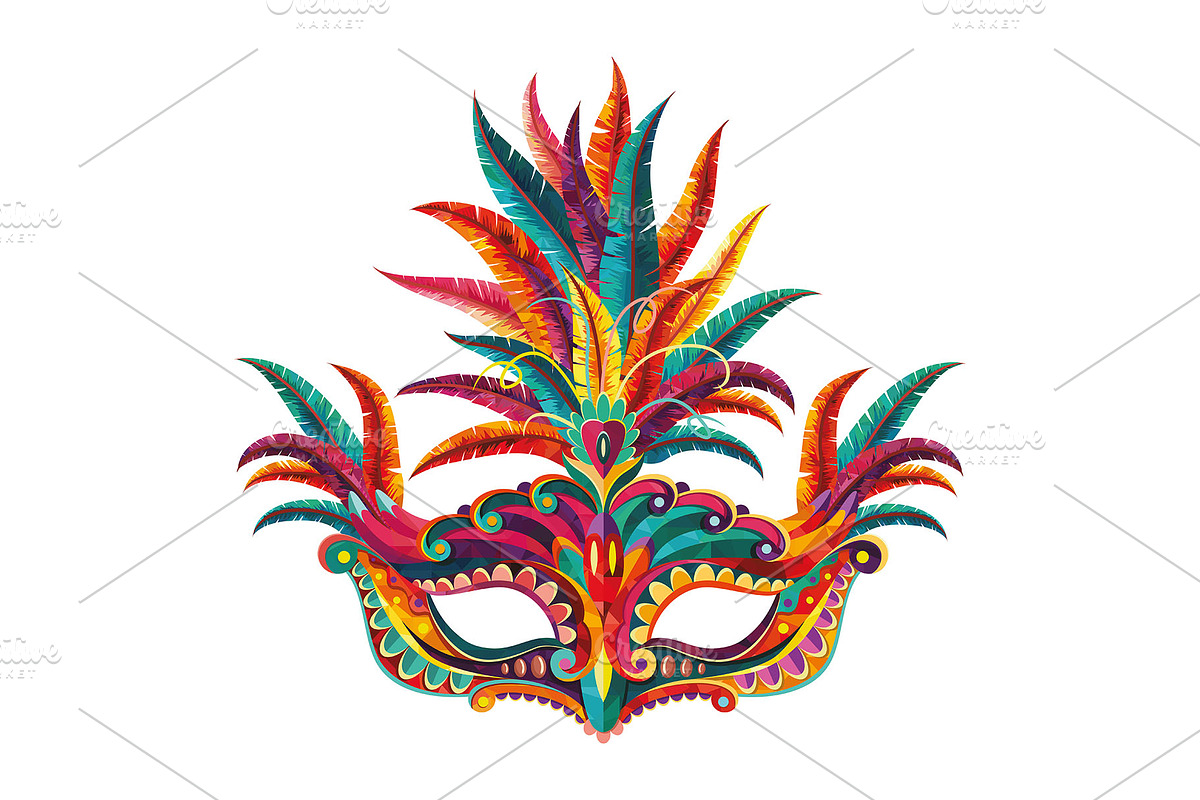 Carnival Masks vector set, a Decorative Illustration by LisaKolbasa (Photo 14 of 15)