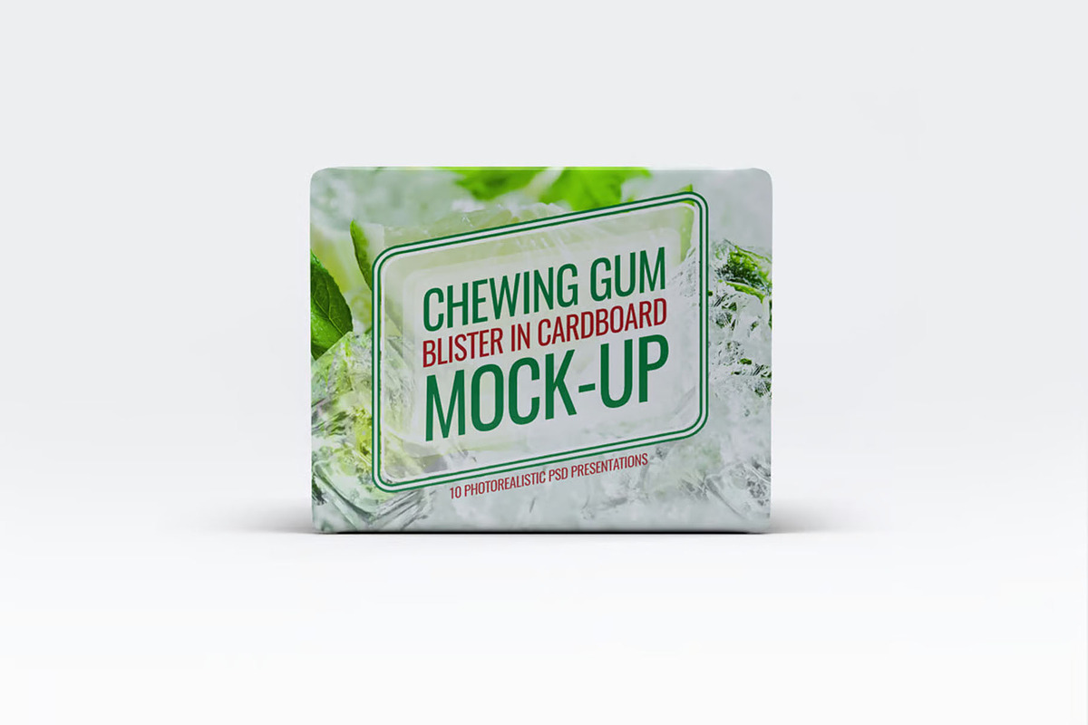 Chewing Gum Blister Mockup, an Advertising Mockup by Hubzway (Photo 7 of 7)
