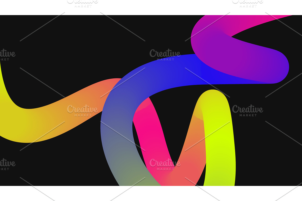 3d Gradient Shape. Beautiful, an Illustration by Holo Art