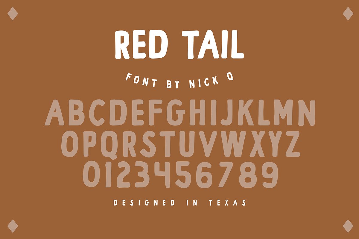 Red Tail Font preview 2