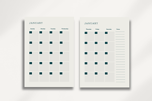 Undated Yearly Digital Planner