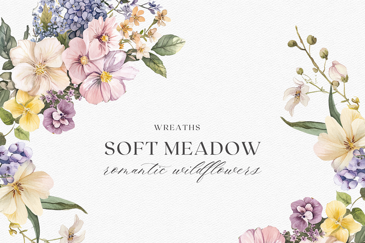Wildflower Soft Floral Bouquet, a Decorative Illustration by ThaismotaCreativeCo (Photo 6 of 12)