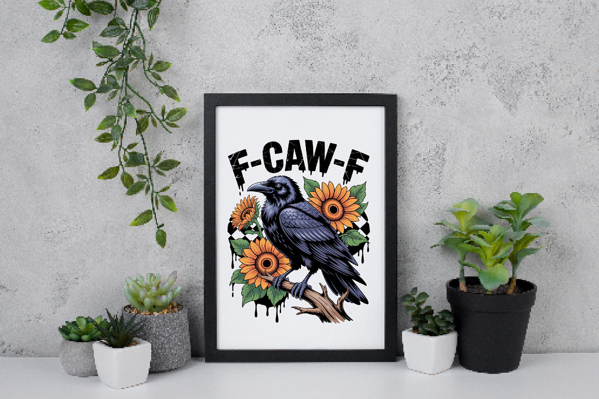Crow Raven PNG, F-CAW-F Funny Hallow, an Illustration by Daily.Designs (Photo 5 of 5)
