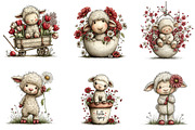 Cute Spring Lamb Clipart, an Illustration by CreationArt (Thumbnail 7 of 7)