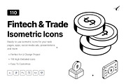 Isometric Fintech and Trade Icons, an Outline Icon by Vectors Market (Thumbnail 1 of 5)