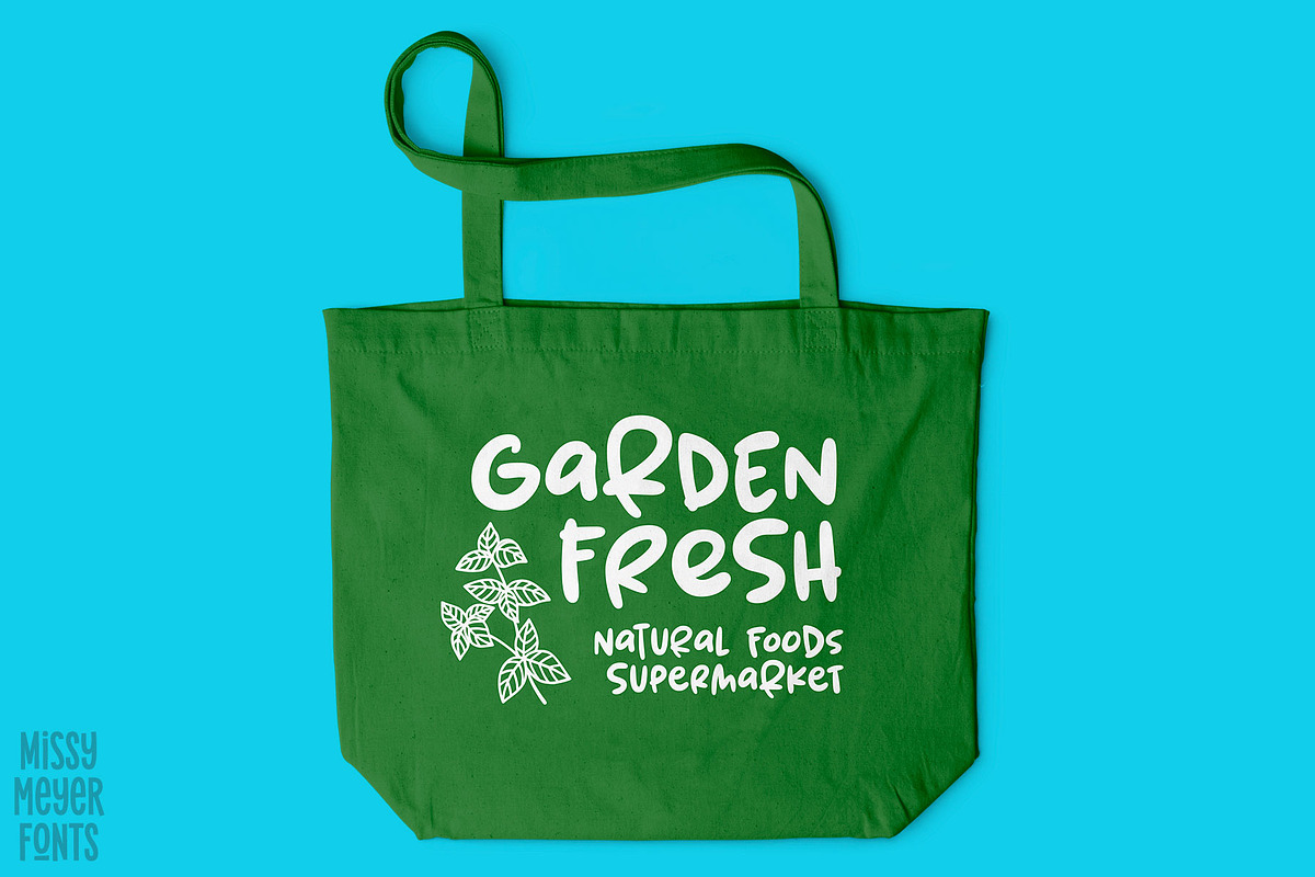 Spring Herbs: a fun bouncy font! preview 5
